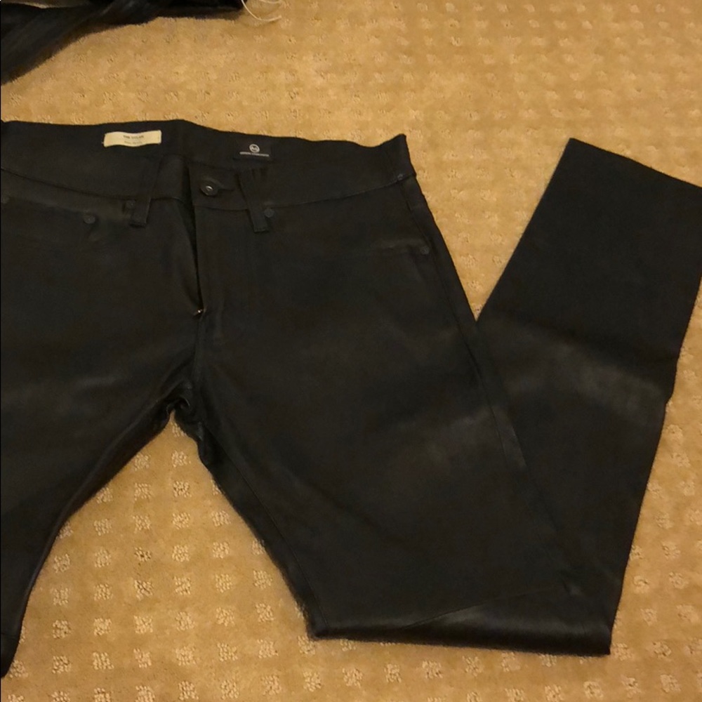AG leather pants The Dylan | slim skinny b…
